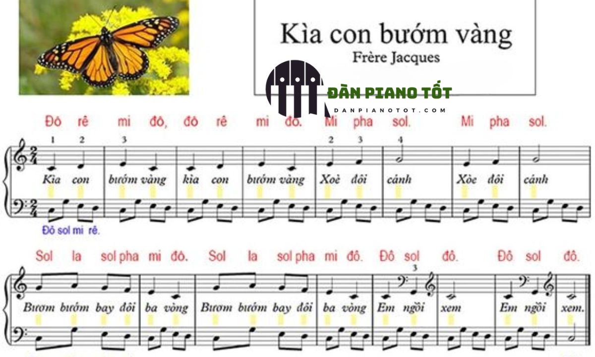 bản nhạc piano đơn giản cho bé Bản Nhạc Dân Dụ Việt Nam