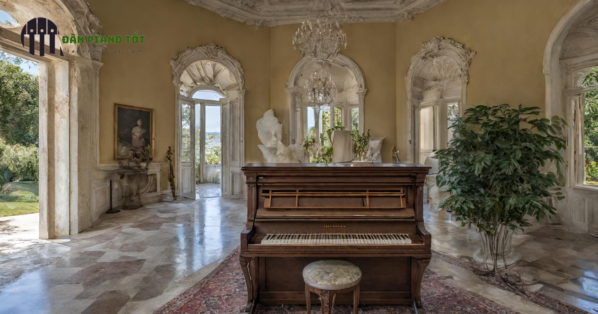 Gợi ý vị trí đặt đàn piano trong biệt thự hợp phong thủy 5 Không gian xung quanh đàn nên thêm cây xanh tạo cảm giác thư giãn