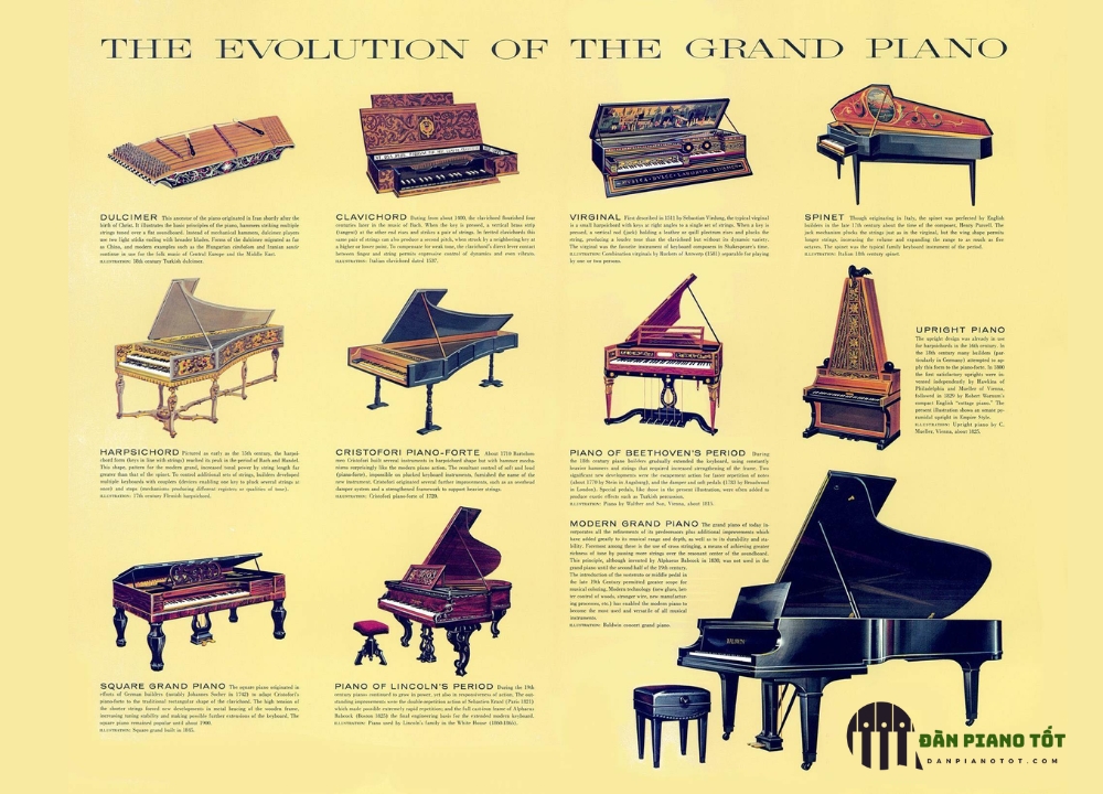 Lịch sử ra đời và phát triển của đàn Grand Piano