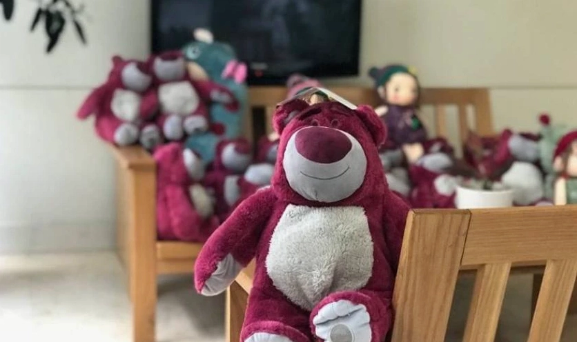 Ảnh Gấu Dâu Lotso ngoài đời thực với vẻ ngoài đáng yêu và quen thuộc