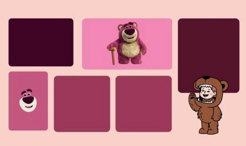 Hình nền Gấu Dâu Lotso xinh xắn cho máy tính với phong cách đáng yêu