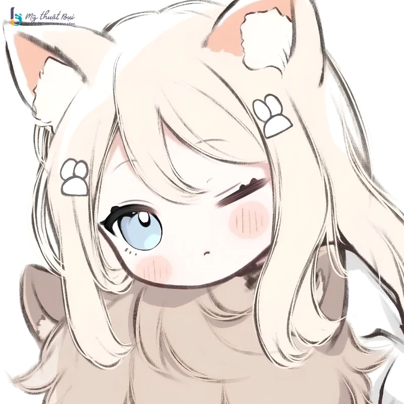 Background chibi girl cute trong chiếc váy công chúa màu tím lộng lẫy.