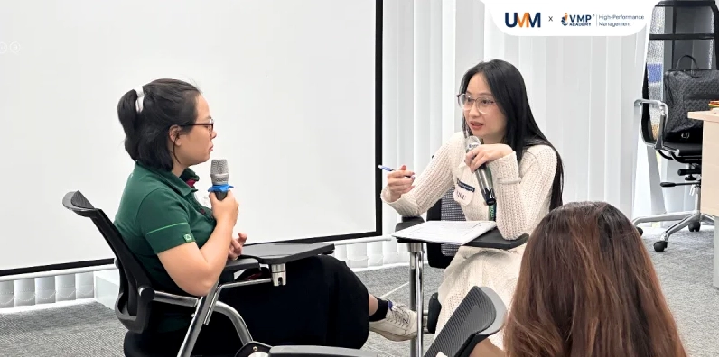 Một buổi đào tạo về kỹ năng coaching dành cho cấp quản lý.